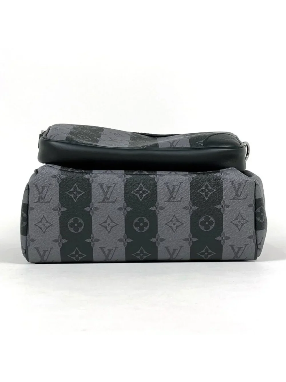 Louis Vuitton Modular Backpack Monogram Stripe 2-Way Eclipse Black Gray